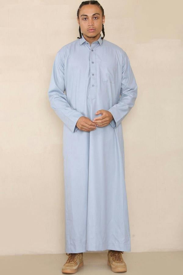 Infinity Leather Mens Thobe Jubba Saudi Ramadan Eid Islamic Kaftan Kaudara Arabic Jubbah