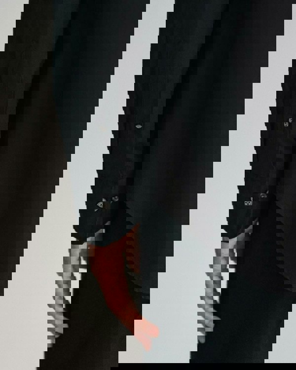 GANT Mens Regular Fit Long Sleeve Poplin Shirt - 5 Black