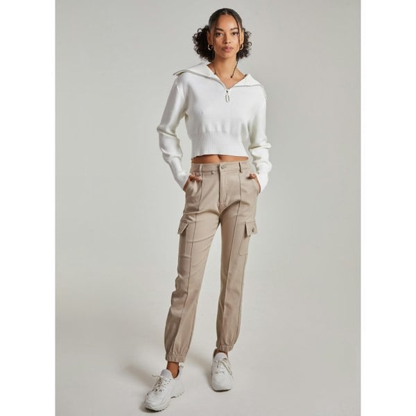 Pink Vanilla Utility Stretch Cargo Trousers