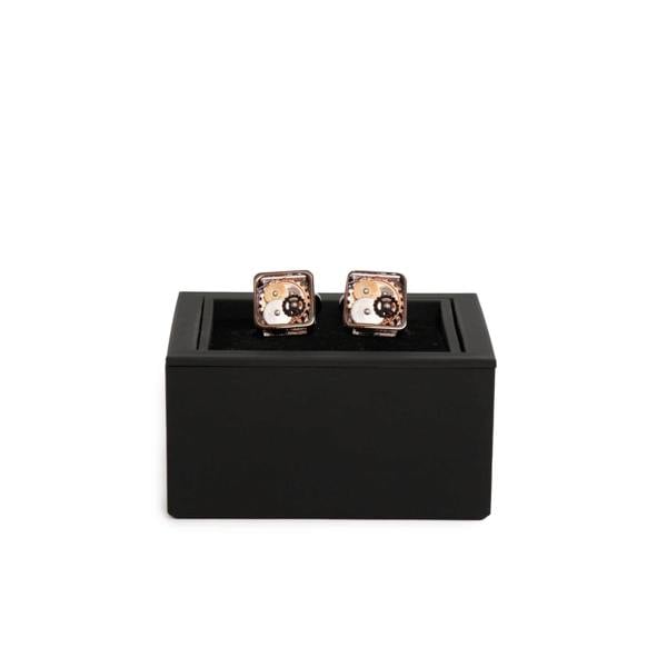 Kennett Watch Movement Cufflinks – Silver, Gold & Black Gear Design Kennett Great Britain