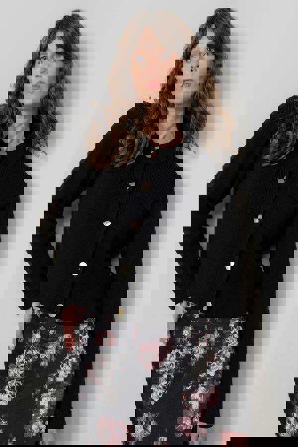 Lily & Me Chestnut Knitted Jacket Black