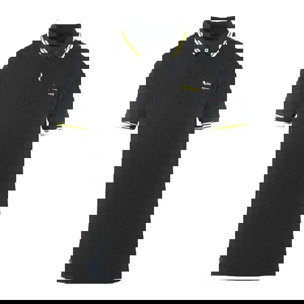 Aquascutum Unisex Adult Double Tipped Collar Logo Polo Shirt - Black - 