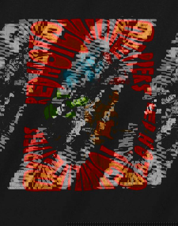 Red Hot Chili Peppers Womens Black Trippy Short Sleeved T-Shirt Dress