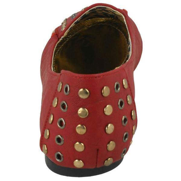 Spot On Girls Spot On Studded Saddle Trim Ballerinas H2272