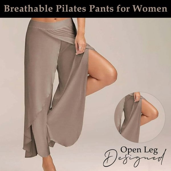 Aquarius Super Soft Modal Spandex Yoga Pilates Pants, Brown