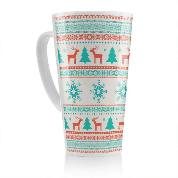 Benjamin Tate Design Christmas Traditional Knitted Dining Latte Mug