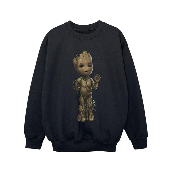 Marvel Girls I Am Groot Wave Pose Sweatshirt - Black