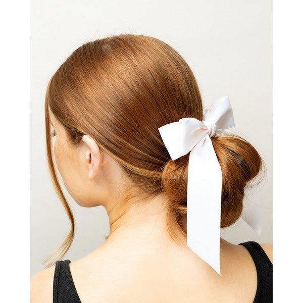 Brushworks Satin Hair Bow Duo – Black & White