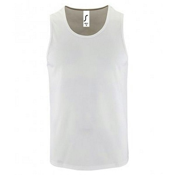 SOLS Mens Performance Tank Top - White