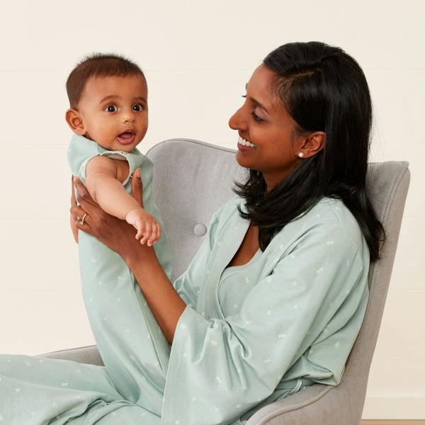 Organic Summer Cocoon Swaddle Sleeping Bag - Sage - 0.2 TOG