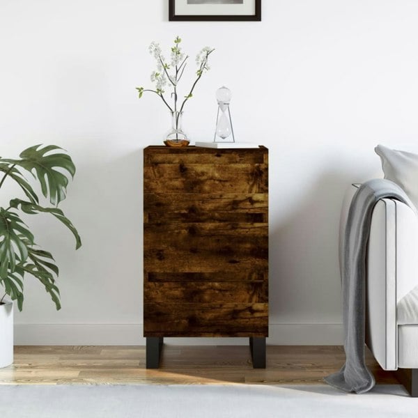 Berkfield Sideboard Smoked Oak 40x35x70 cm Engineered Wood