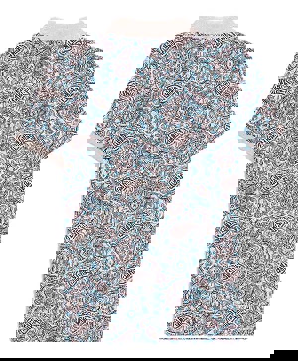 Lambretta Mens Classic Paisley Print Mod Retro Ska Casual Polo