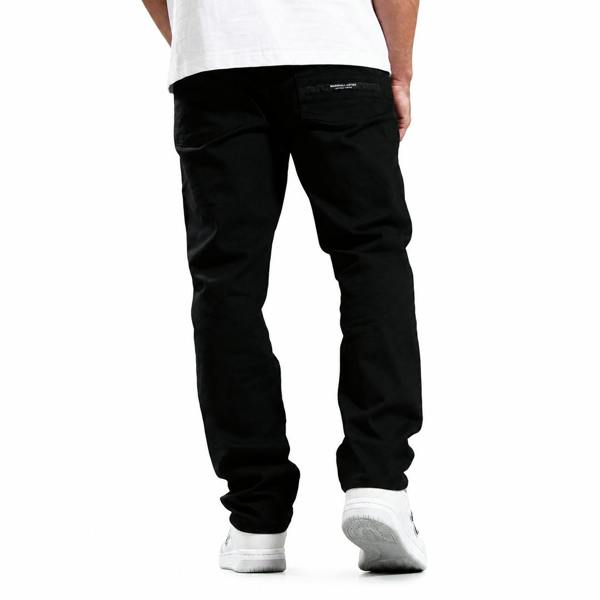Marshall Artist black overdye denim jeans in a Marshall fit, featuring a rear pocket logo patch.
