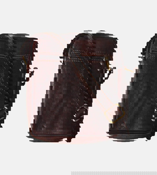 Berber Leather The Martil Small Messenger Bag in Dark Brown