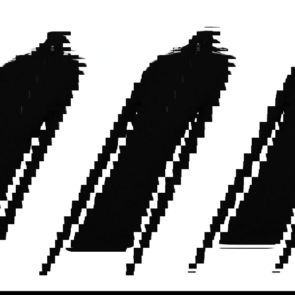 DKNY Womens/Ladies Logo Half Zip Long-Sleeved Sweater Top - Black - 