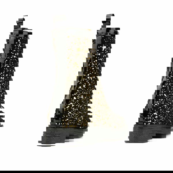 Embassy London Traveller - Black Gold - Women's leather higher ankle boot in gold and black