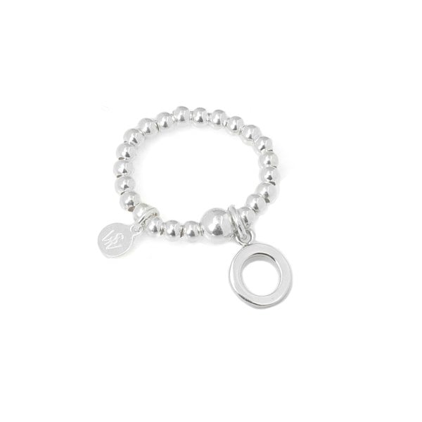 Say It With Classic Initial Ball Ring - Sterling Silver (Large)