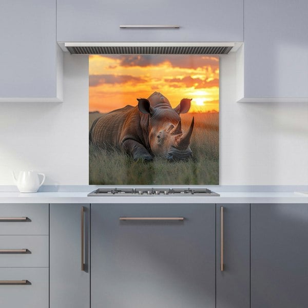 Warren Reed Rhino Glass Kitchen Splashback - 00022