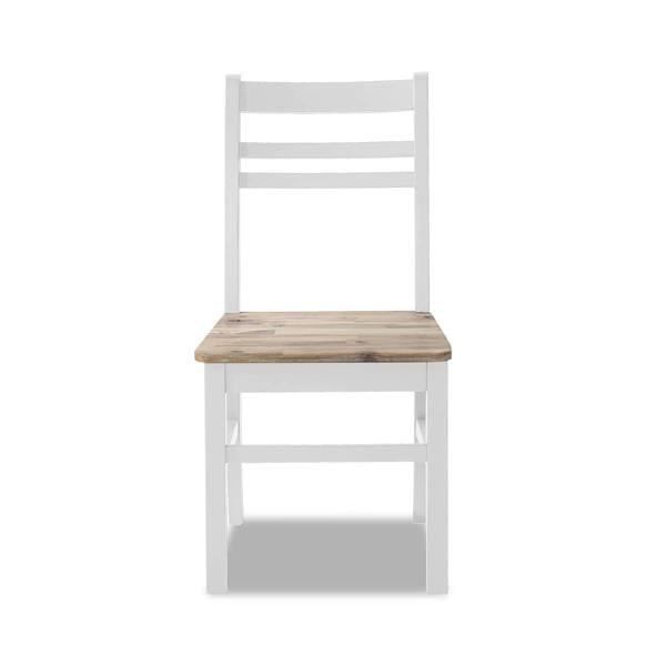 Statement Furniture Florence Wooden Chair Country Style with Acacia Wood Seat