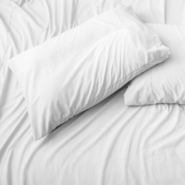 Belledorm Jersey Cotton Housewife Pillowcases (Pair) - White - 
