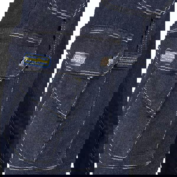 Goodyear Mens Denim Stretch Cargo Trousers - Navy - 