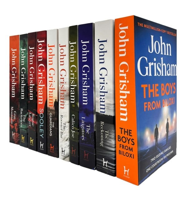 John Grisham 10 Books Collection Set (The Boys From Biloxi, The Reckoning, The Litigators + MORE)
