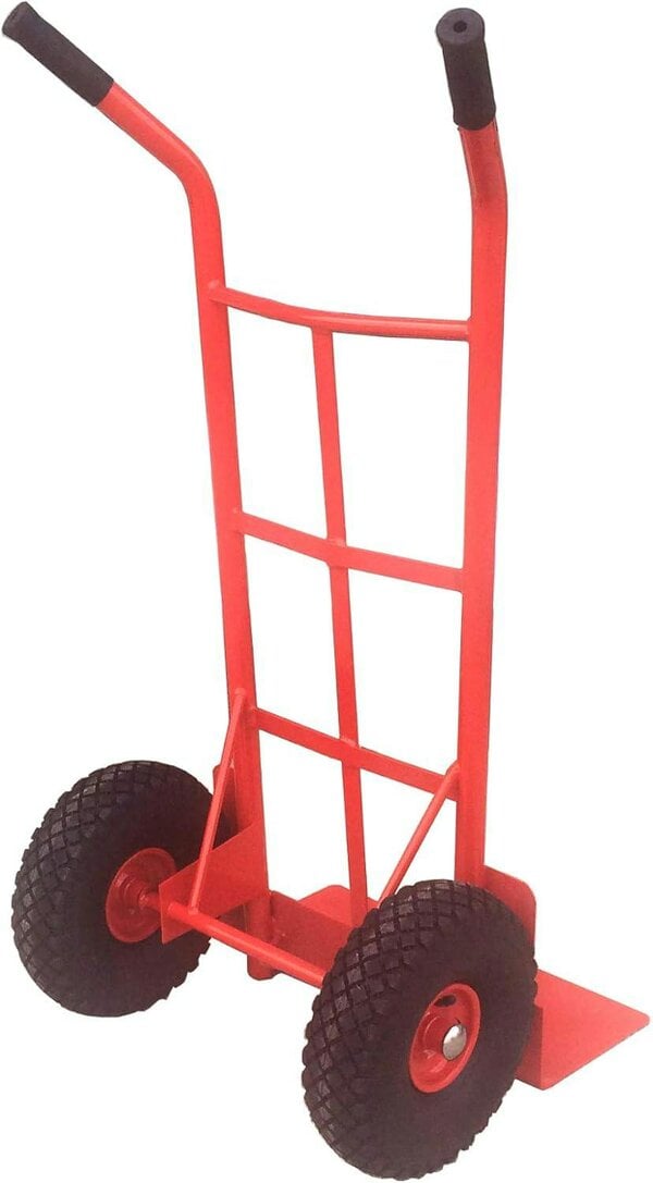 LiftMate Heavy Duty Sack Truck Barrow for Rough Terrain, Hand Trolley with Large Plate & Pneumatic Wheels, 450kg Capacity