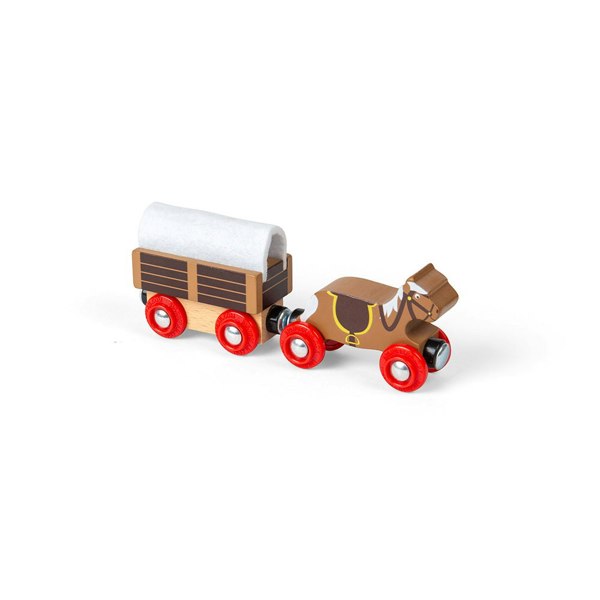 Bigjigs Rail Wooden Wild West Train Set - 62 Play Pieces