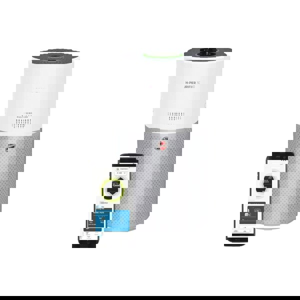 Hoover 300 Air Purifier with Fast Acting H-TRIFILTER Bluetooth-Enabled White