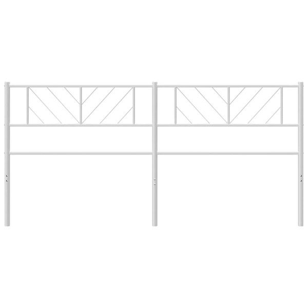 Berkfield Metal Headboard White 198x90 cm