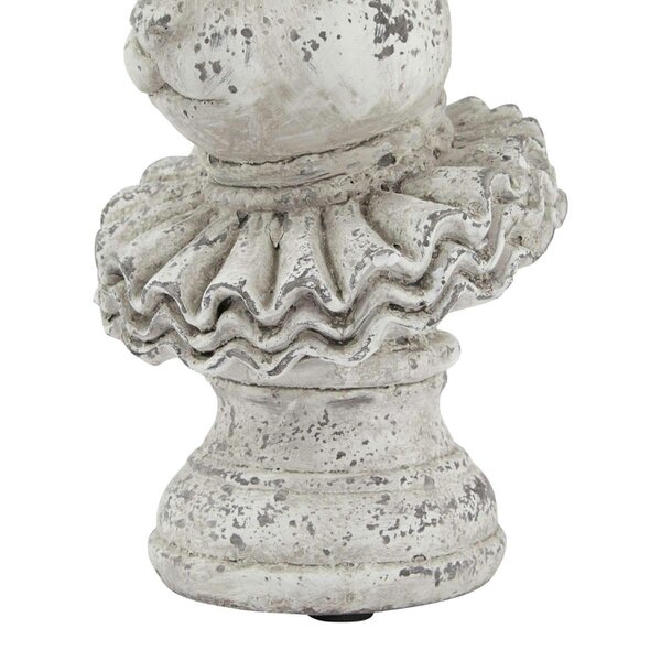 Hill Interiors Stone Effect Ruffle Hare Ornament - Grey