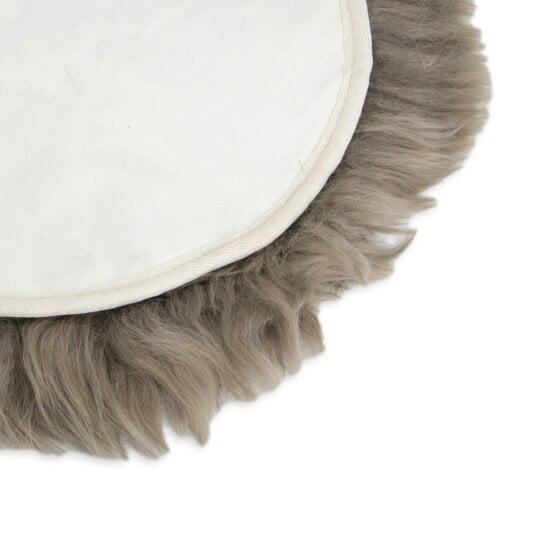 Round Sheepskin Chair Pad - Genuine New Zealand Sheepskin Seat Cushion 35cm