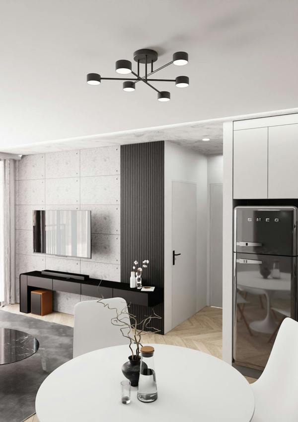 Emibig HALO Ceiling lamp 6 x GX53 Black