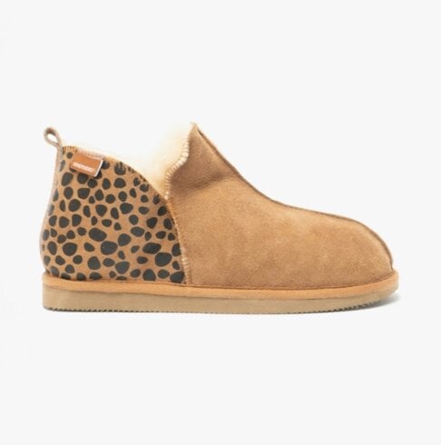 Shepherd ANNIE Womens Sheepskin Slipper Boots Leopard/Chestnut