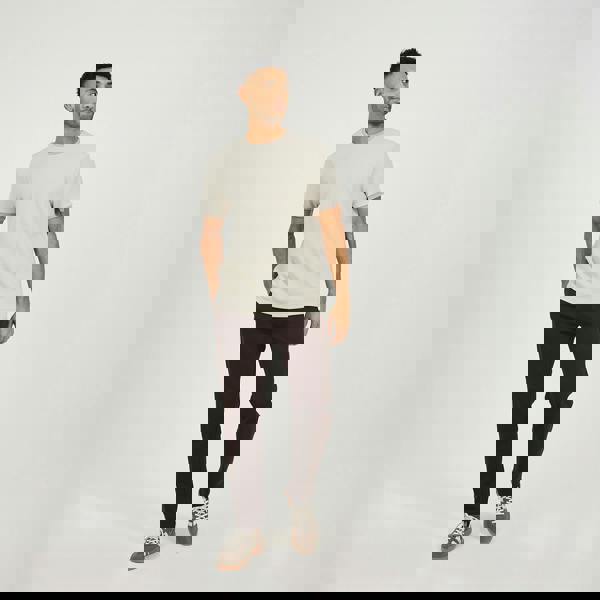 Brave Soul Chocolate Straight Leg Open Hem Joggers - Chocolate Image 3