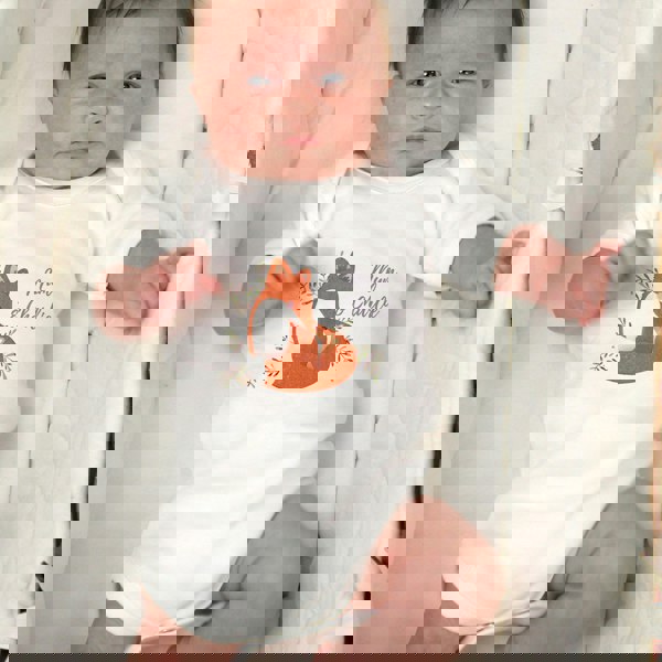 Personalised Memento Company Personalised Mummy and Me Fox 0-3 Months Baby Vest