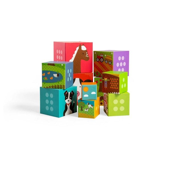 Bigjigs Toys Farmyard Stacking Cubes