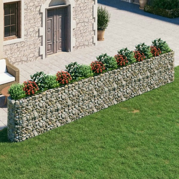 Berkfield Gabion Raised Bed Galvanised Iron 610x50x100 cm