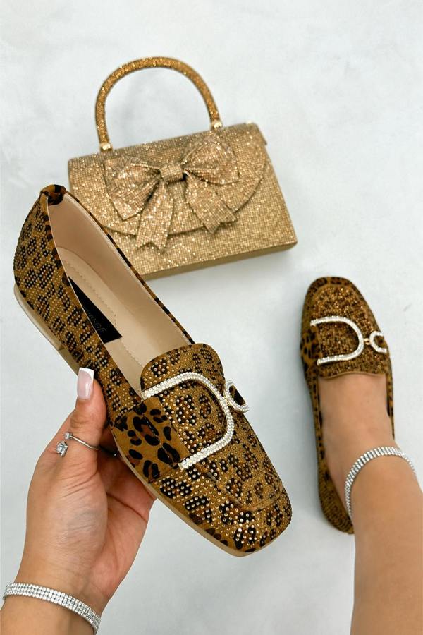 Crystal Imperial Suede Loafers Limited Edition Leopard featuring slip on Loafers