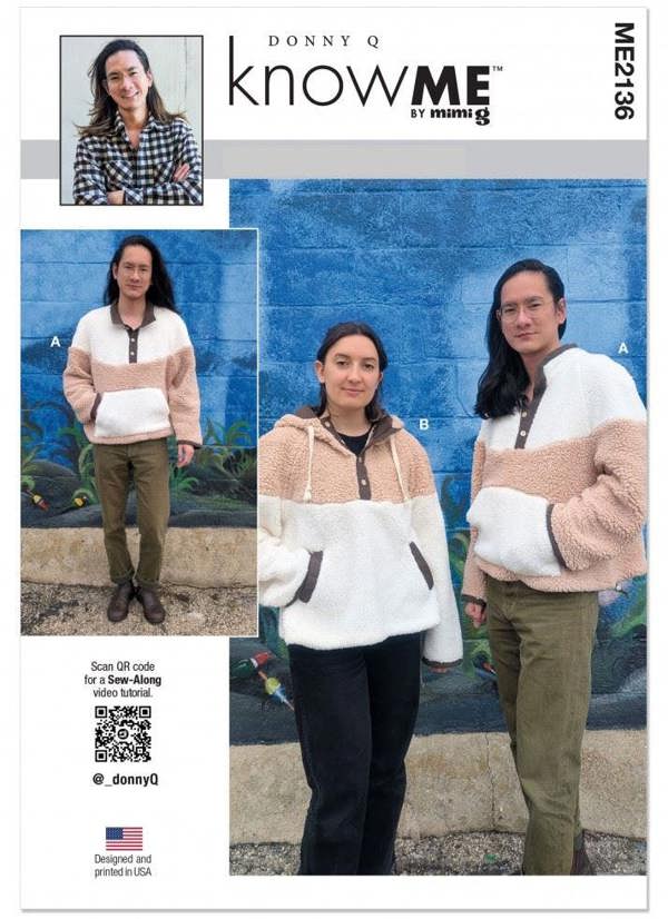 Know Me Sewing Pattern 2136, Jackets for Men, Women, A (XS-S-M-L-XL-XXL) - Intermediate