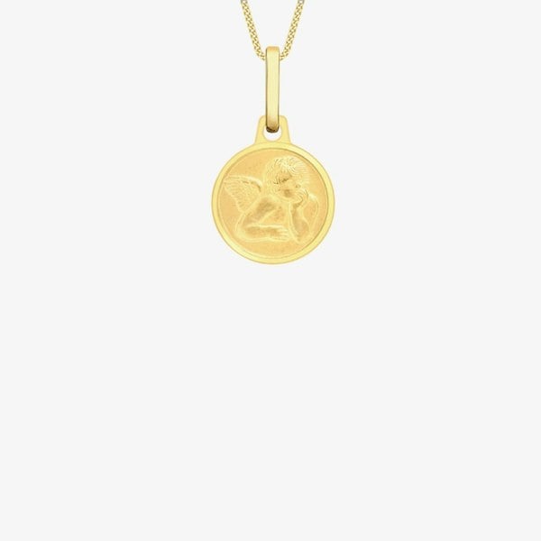 T. H. Baker 9ct Yellow Gold Angel Cupid Pendant Necklace 1.61.7589