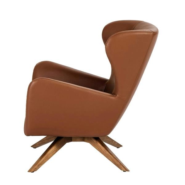 Angel Cerdá Brown Leatherette Swivel Armchair 5038