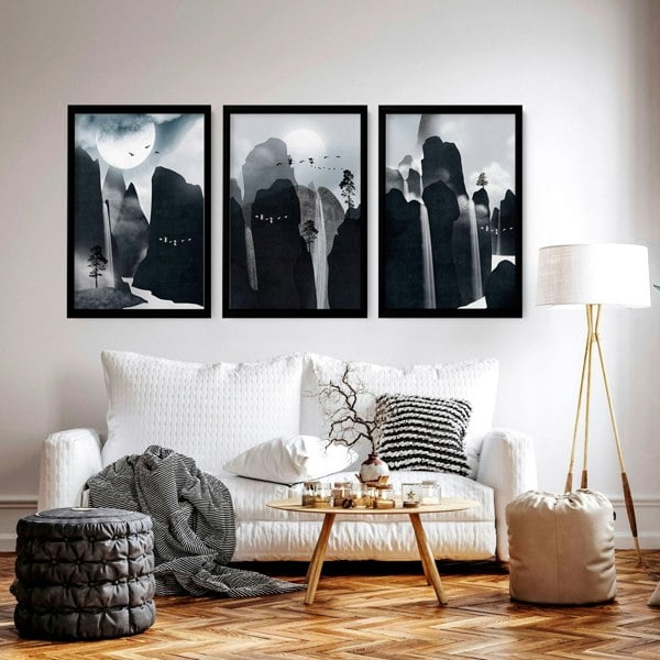 Art for living room wall | set of 3 Contemporary art prints