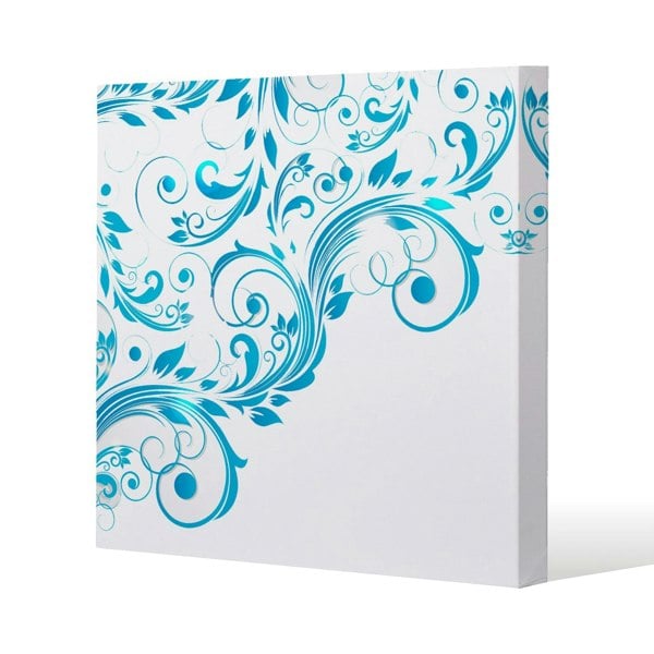 Benjamin Tate Design Swirls Slim Style Canvas Print  75x75cm , 15mm Slim Real wood.