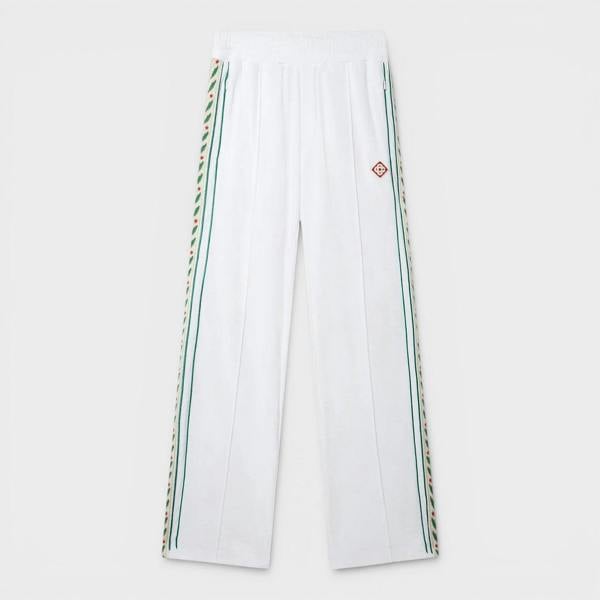 Casablanca Modal Velour Laurel Track Pant White