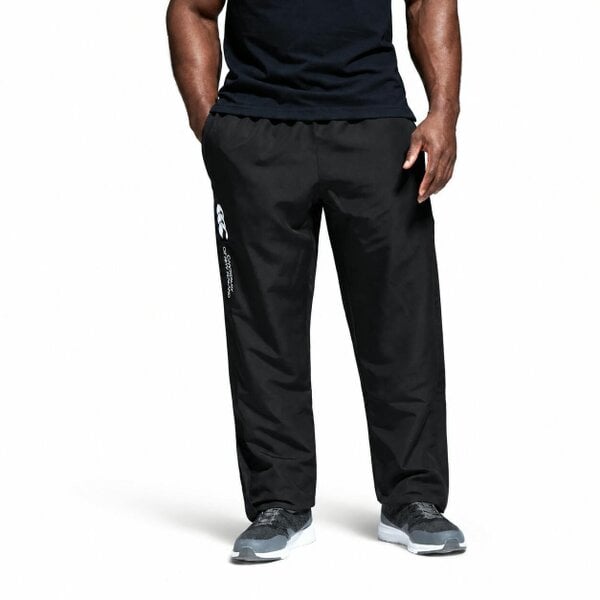 Canterbury Mens Open Hem Stadium Pant Tracksuit Bottoms Black