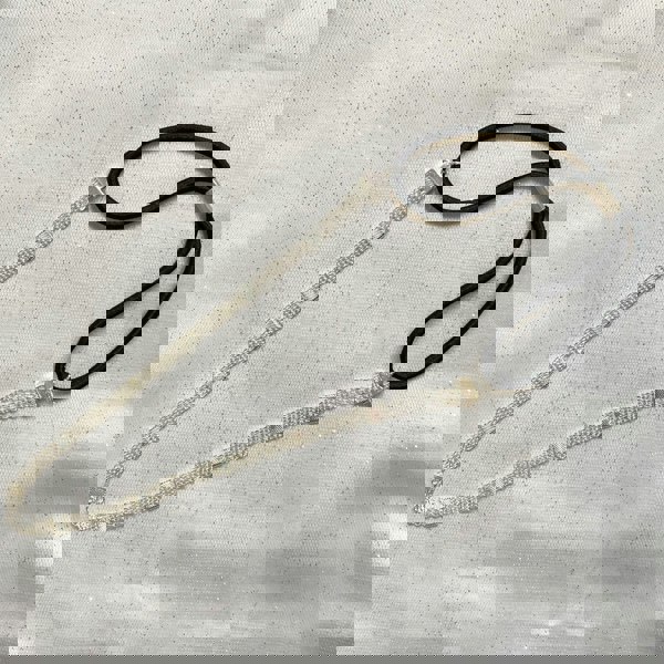 silver chain headband with elastic