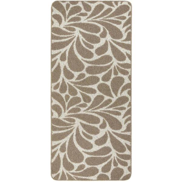 The Rugs Washable Geometric Mats in Cream & Brown | Non-Slip
