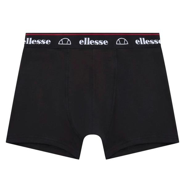 Ellesse Mens Muxel884 Bold Stripe Boxer Shorts (Pack of 3) - Black