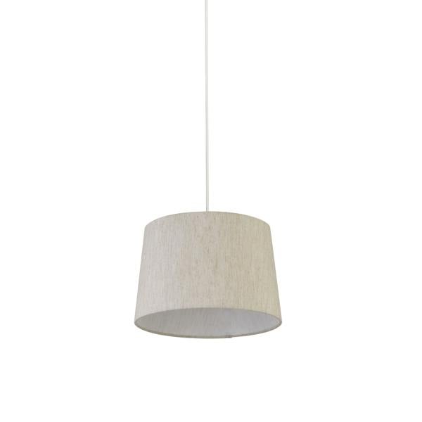 Lighting Collection Taupe Tappered Linen Shade D30Cm